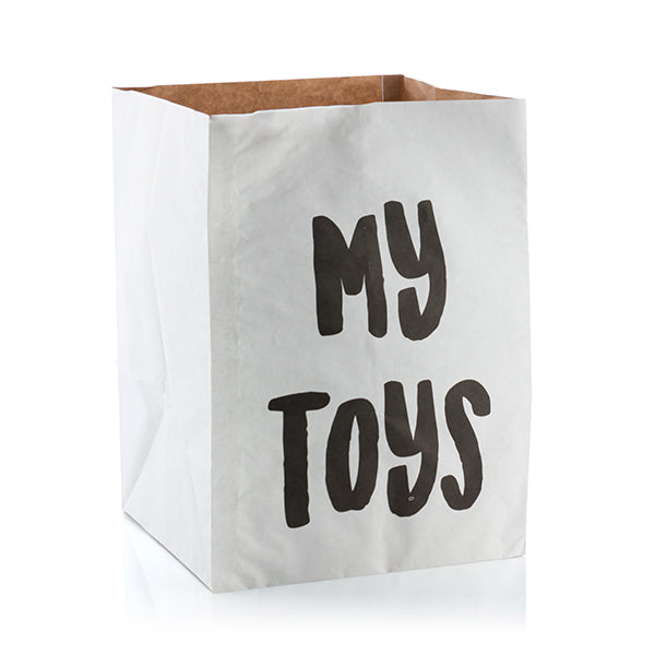 Große Papiertüte mit Aufschrift "MY TOYS" für Spielzeug - homely Family Shop