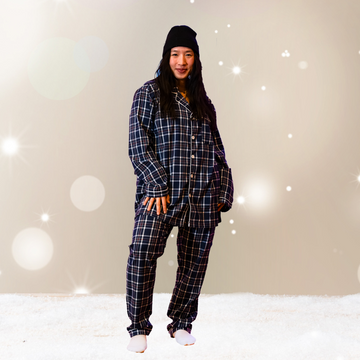 Bequemer karierter Schlafanzug für Damen - Family Sleepwear